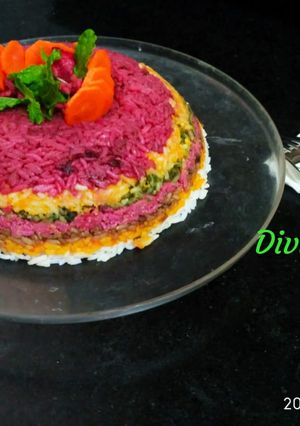A picture of Rainbow pulav.