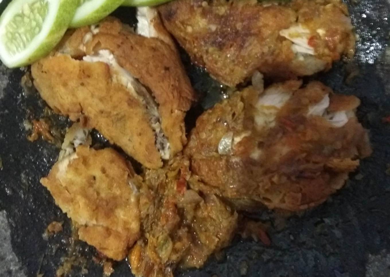 Ayam geprek simple alaala