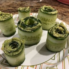 A picture of Cucumber & avocado rolls.
