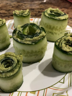 A picture of Cucumber & avocado rolls.