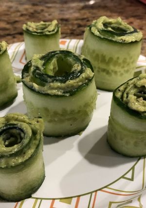 A picture of Cucumber & avocado rolls.