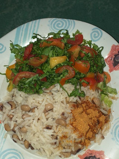 A picture of Rice and beans.