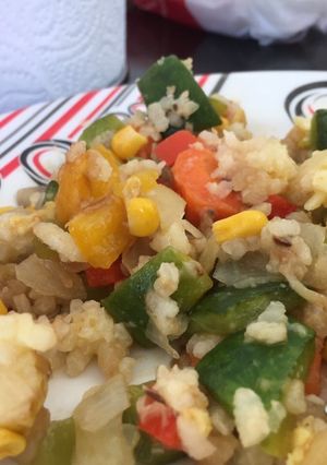 Una foto de Arroz con verduras! (Risotto)