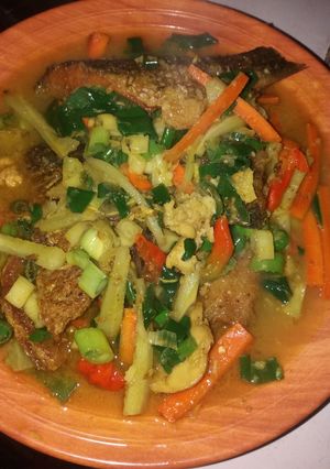 Foto resep Ikan mas bumbu kuning acar