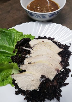 รูปของ ข้าวมัน(น้อย)​(อก)​ไก่ ง่ายๆด้วยหม้อหุงข้าว สุขภาพ​ดี เกือบ#คลีน