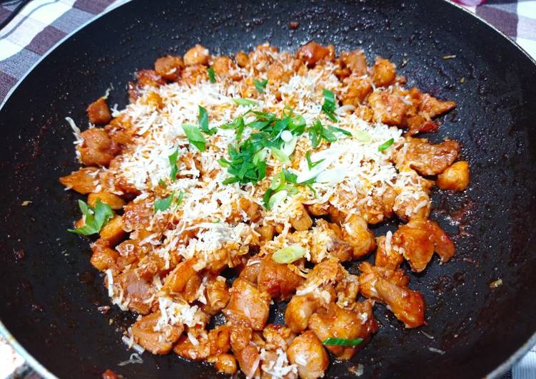 Resep Chicken Buldak Cheese ala-ala, Bikin Ngiler