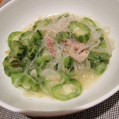 A picture of Snake Gourd with Glass Noodle.
