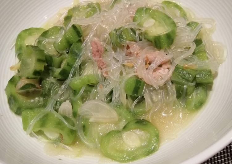 Steps to Prepare Quick Snake Gourd with Glass Noodle