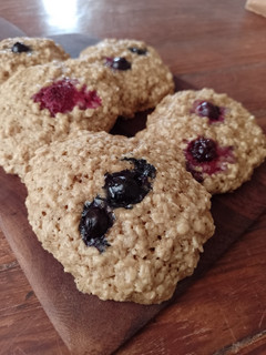 Una foto de Galletitas de mate, avena y arándanos
