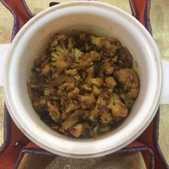 A picture of Cauliflower aloo Subji with South Indian twist.
