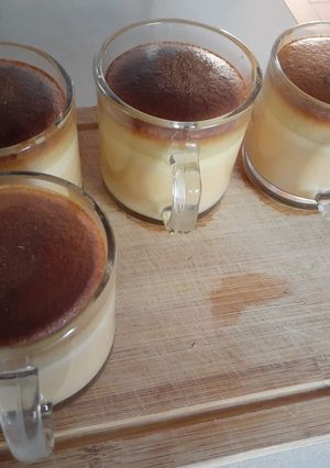 Una foto de Flan japonés