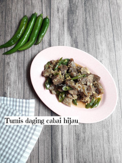Foto resep Tumis daging cabai hijau