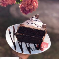 A picture of A Rich chocolate cake.