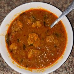 A picture of Prawn masala/prawn thokku.