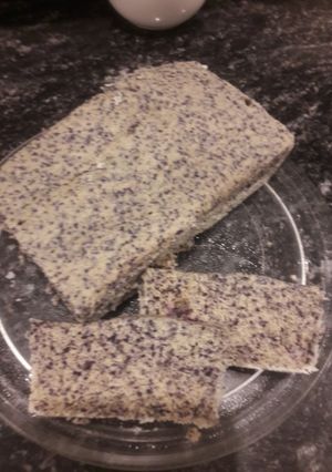 Una foto de Budín de arándanos en microondas