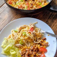A picture of Corn Soya Spaghetti Pasta.