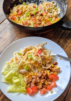 A picture of Corn Soya Spaghetti Pasta.