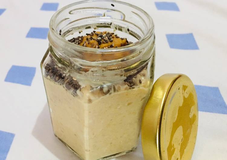 Proses meracik Simple overnight oat (sarapan diet) Anti Gagal