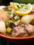 Mediterranean Inspired Chicken Stew with Olives, Tomatoes & Potatoes