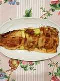 Filetti di trota salmonata zucchine e pancetta