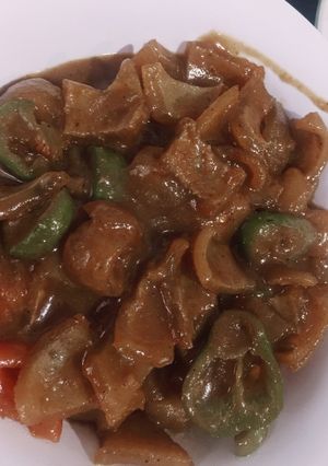 Foto resep Tumis kulit sapi pedas manis
