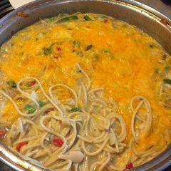 A picture of Chicken spaghetti.