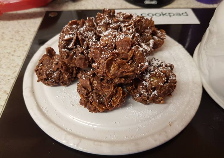 My Cornflake & Oat Bars with M&Ms choc spread butter crispies π