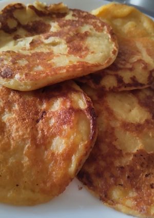 Una foto de Panquecas de yuca y choclo🥯🥞🌽