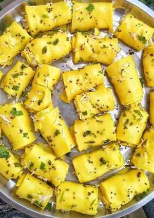 A picture of Khandvi recipe | How to make gujrati khandvi in pressure cooker.