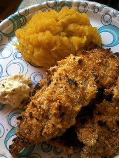 Una foto de Pechugas de pollo crocantes con mayonesa de jengibre