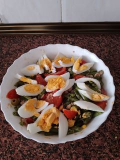 Una foto de Ensalada de judías verdes
