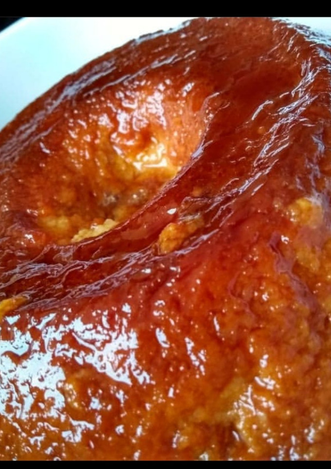 Una foto de Budín de "pan" a base de galletas de arroz. Sin tacc