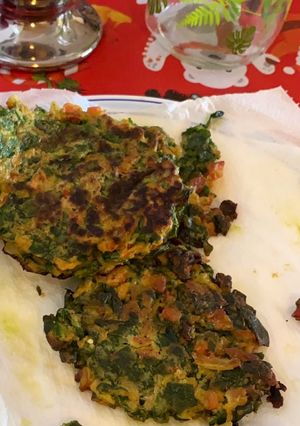Una foto de Tortas o hamburguesas de espinacas o acelgas