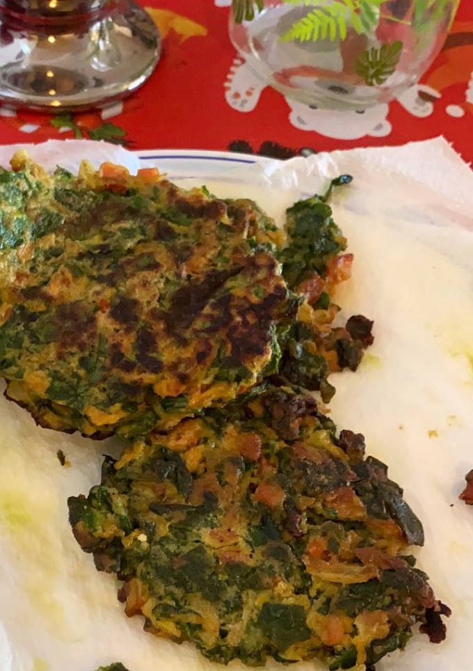Una foto de Tortas o hamburguesas de espinacas o acelgas