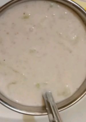 A picture of Cucumber Curd Raita.