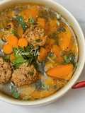 Canh bí đỏ thịt viên