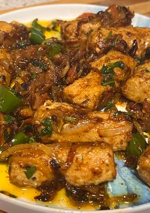 A picture of Seekh kebab karahi.