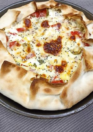 Una foto de Tarta de Jamón y queso en hornito eléctrico