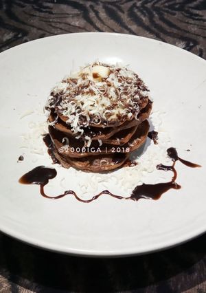 Foto resep Eggless Chocolate Pancake