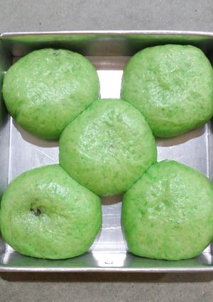 Foto resep 791. Roti kukus pandan coklat