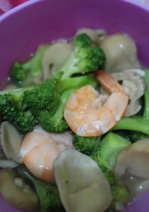 Foto resep Cah Brokoli jamur udang