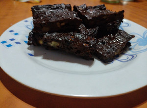 Una foto de Brownie chocolatoso de banana