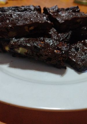 Una foto de Brownie chocolatoso de banana
