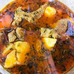 Aloo gosht A picture of Aloo gosht.