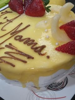 صورة لوصفة كيكة عيد ميلاد بذوق الليمون 🍋🍋