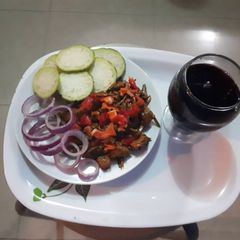A picture of Ugba with Goat meat.