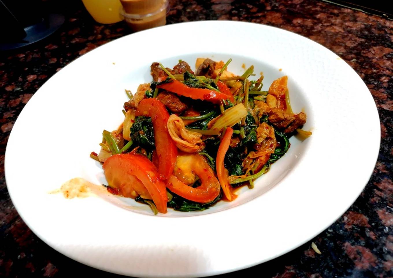 Langkah Mudah untuk Membuat Kimchi tumis kangkung😋😋 Anti Gagal