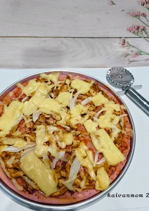 Foto resep Pizza BBQ Chicken Ubi Ungu