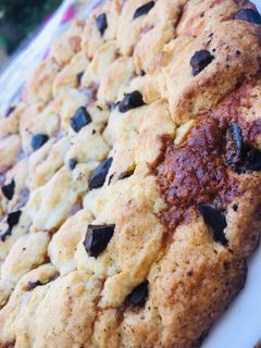 Una foto de Cookie xxl rellena de dulce de leche