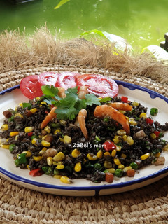 Foto resep Nasi Goreng Hitam Cumi Udang
